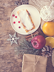 strudel and winter decor