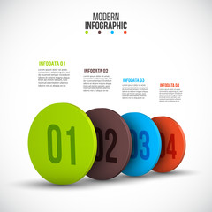 Vector isometric circle elements for infographic.