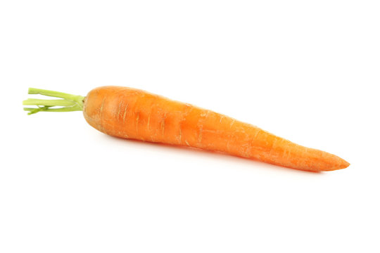 Fresh carrot isolated on a white background