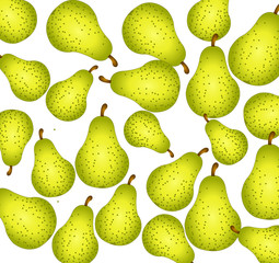 vector background with green pears