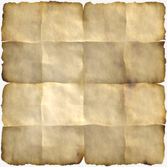 Fototapeta premium Old folded paper texture, digital illustration art work.