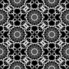 Ornamental Seamless Line Pattern. Endless Texture. Oriental Geometric Ornament