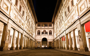 Fototapeta na wymiar Arches of the Vasari Corridor (Corridoio Vasariano) in Florence,