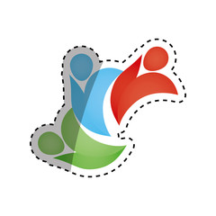 People abstract pictogram icon vector illustration graphic design