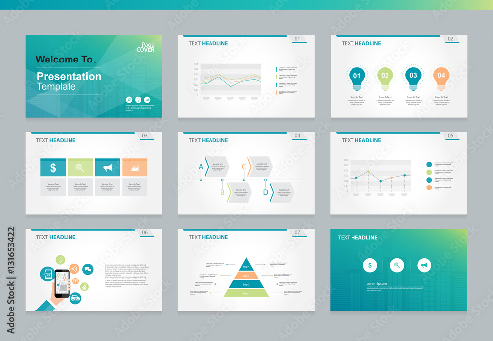 Poster page layout design template for business presentation page with page cover background design and inf