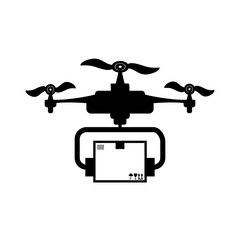Drone robot technology icon vector illustration graphic design