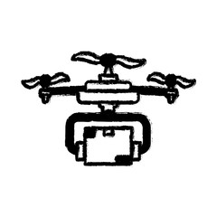 Drone robot technology icon vector illustration graphic design