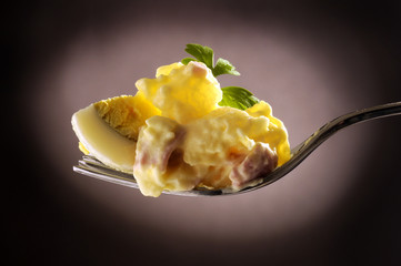 Egg as food Ձու սննդամթերք Yumurta Jajko  kulinaria Tojás Olivier salad gasztronómia Oliviersalat és kultúra Œuf طعام cuisine بيض Eier Insalata russa voedsel Оливье салат Ensalada rusa Orosz hússaláta © Comugnero Silvana