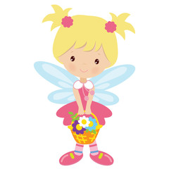Cute garden fairy vector illustration