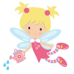 Cute garden fairy vector illustration