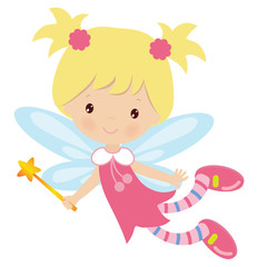 Cute garden fairy vector illustration