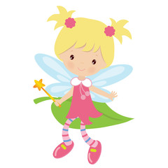 Cute garden fairy vector illustration