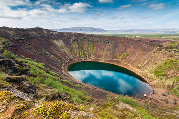 Colorful volcanic crater of Kerid in south Iceland © MikeHubert