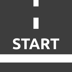 Obraz premium Start line, top view