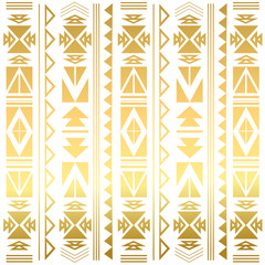 Flash tatto gold geometric ornament. Summer style. Aztec flash tattoo. Tribal gold abstract geometric elements. Vector illustration