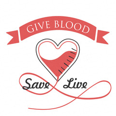 Hand drawn modern  poster or  banner for blood donor - 131656667