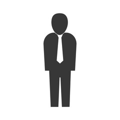 Businessman executive pictogram icon vector illustration graphic design