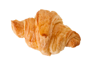 fresh croissant on white background