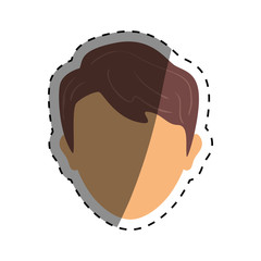 Man faceless head icon vector illustration graphic design