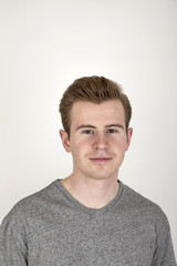 Fototapeta premium portrait of positive looking young man