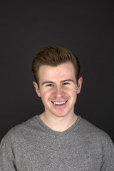 Fototapeta premium portrait of positive looking young man