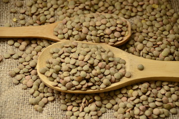 Tahta kaşıkta Mercimek