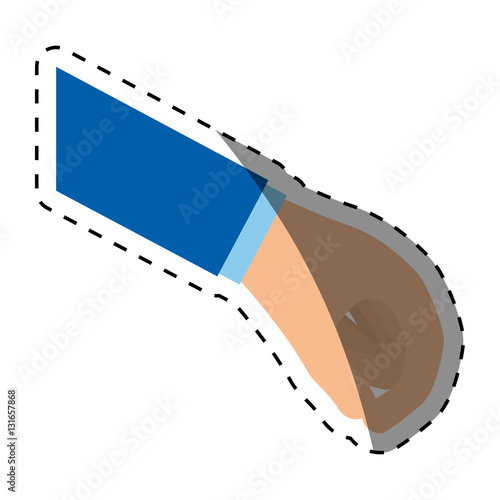 "Hand holding something icon vector illustration graphic design" Stock