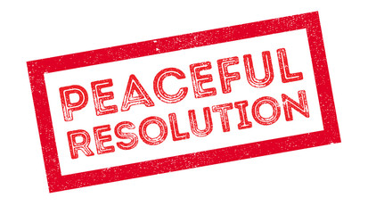 Peaceful Resolution rubber stamp