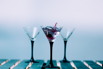 colourful cocktail with splashes