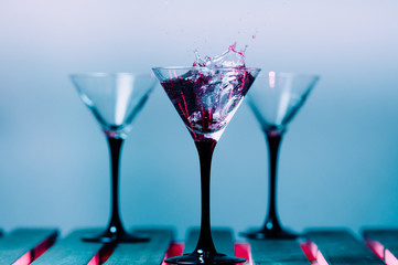 colourful cocktail with splashes