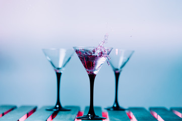 colourful cocktail with splashes