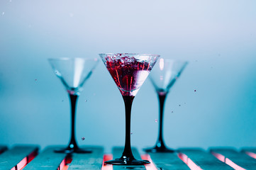 colourful cocktail with splashes