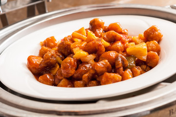 Sweet and sour pork, Pineapple sweet and sour pork,Chinese cook