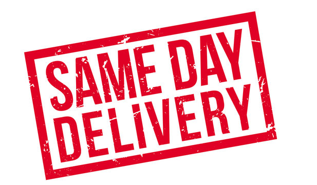 Same Day Delivery rubber stamp