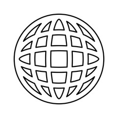 Global sphere symbol icon vector illustration graphic design