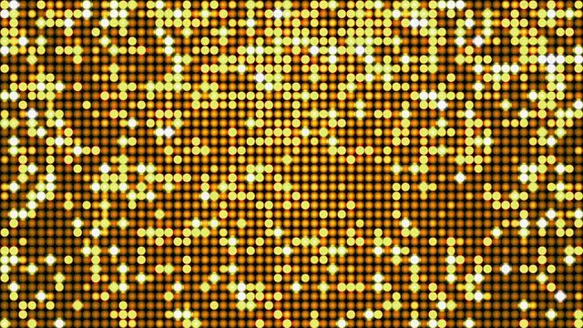 Festive party, disco and celebration background in beautiful gold and amber colors - computer generated, seamless loop - ProRes
