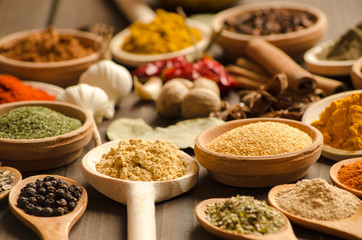 Colorful spices background