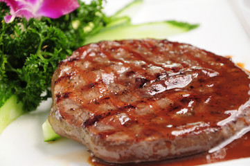 Pan-Fried Beef Steak with Black Pepper