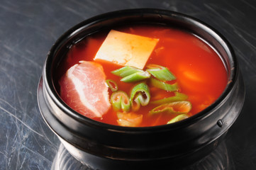 South Korean kimchi soup