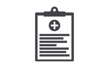 Medical clipboard  vector icon