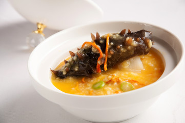 Millet with sea cucumber