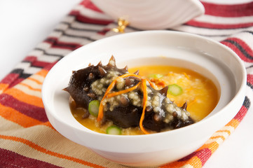 Millet with sea cucumber