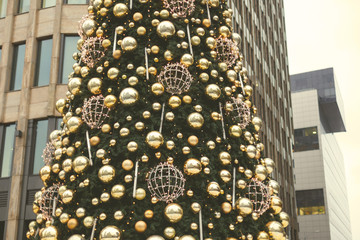 Christmas tree on background Business Centre