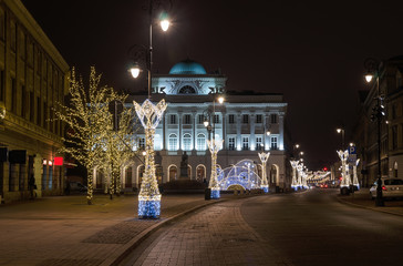 Dekoracja świąteczna w Warszawie