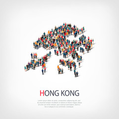 people map country Hong Kong vector