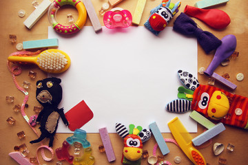 Frame made of accessories for children