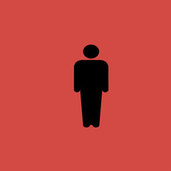 man icon. flat design