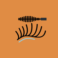 mascara icon. flat design