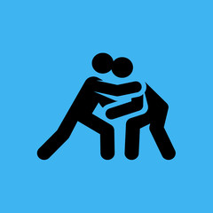 judokas icon. flat design