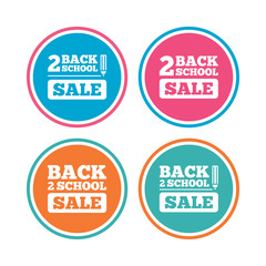 Back to school icons. Studies after the holidays.